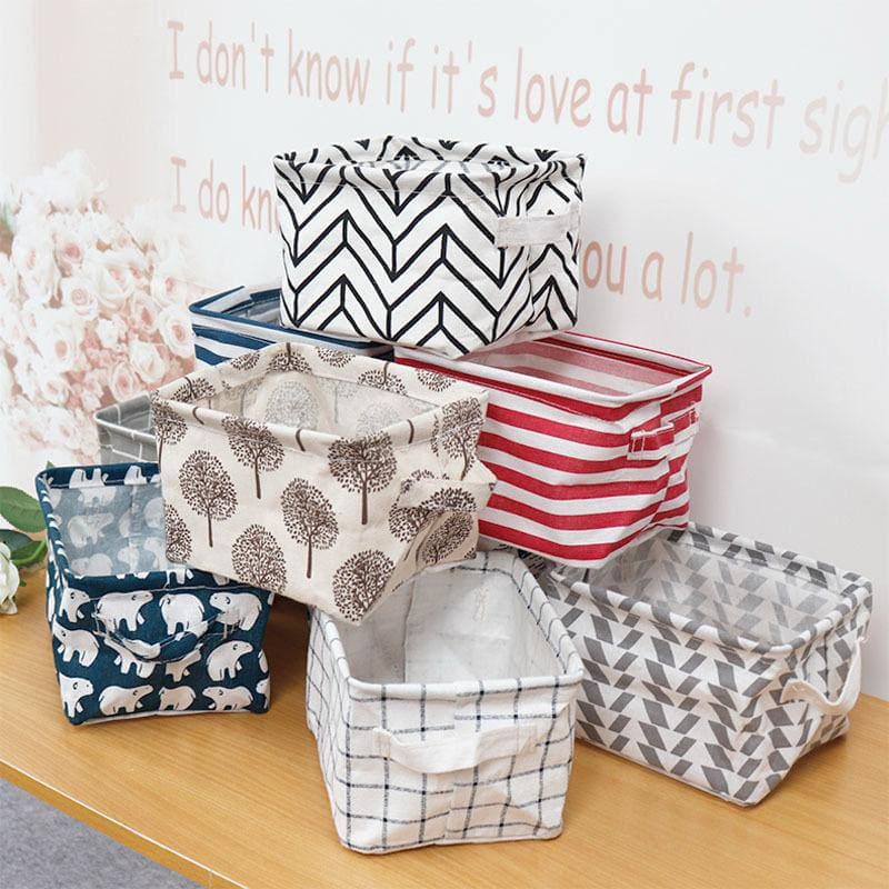 Mini foldable storage bin