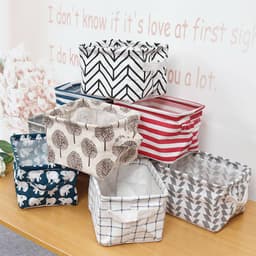 Mini foldable storage bin